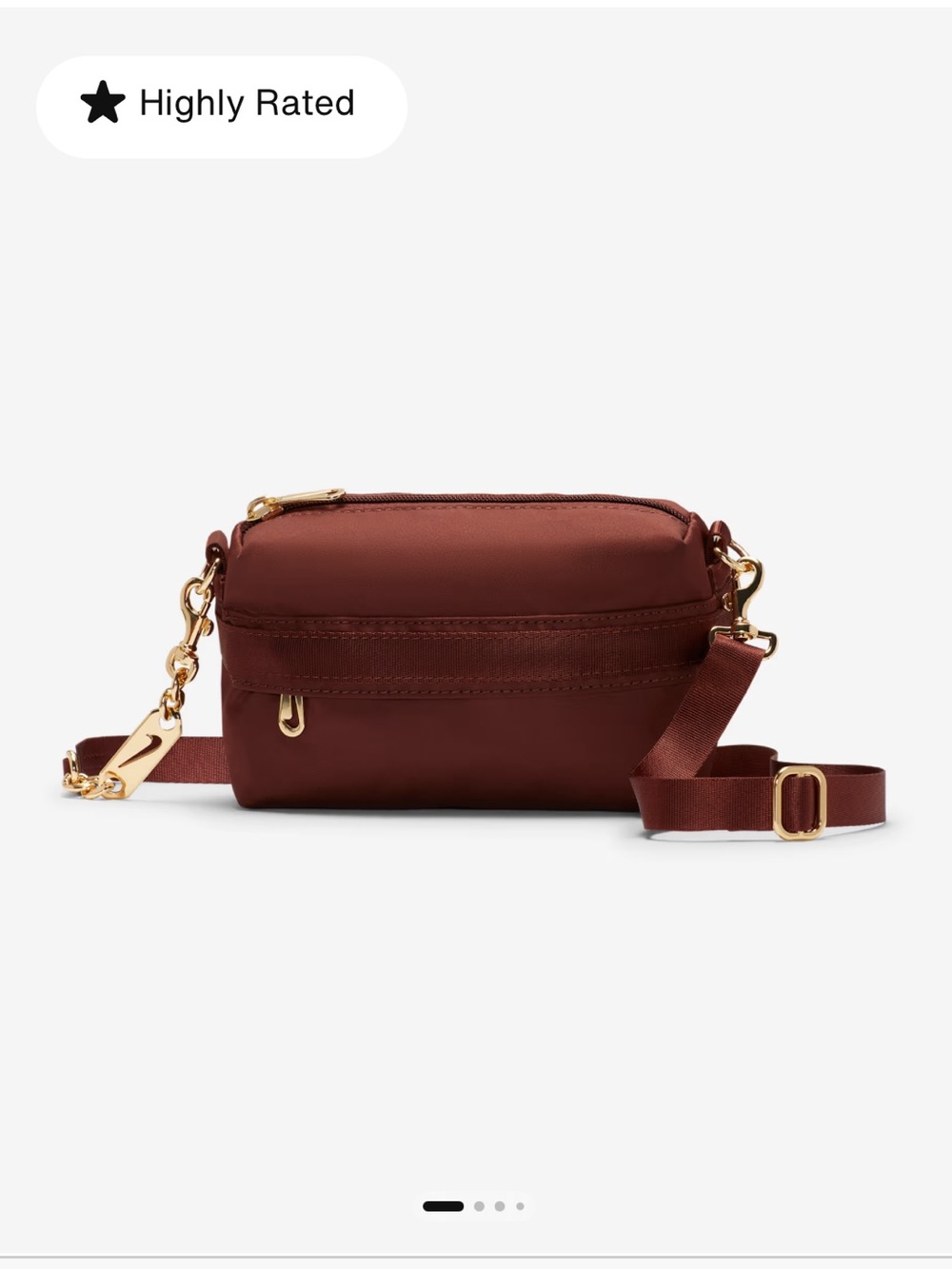 Nike Sportswear Futura Crossbody Bag with Gold Hardware